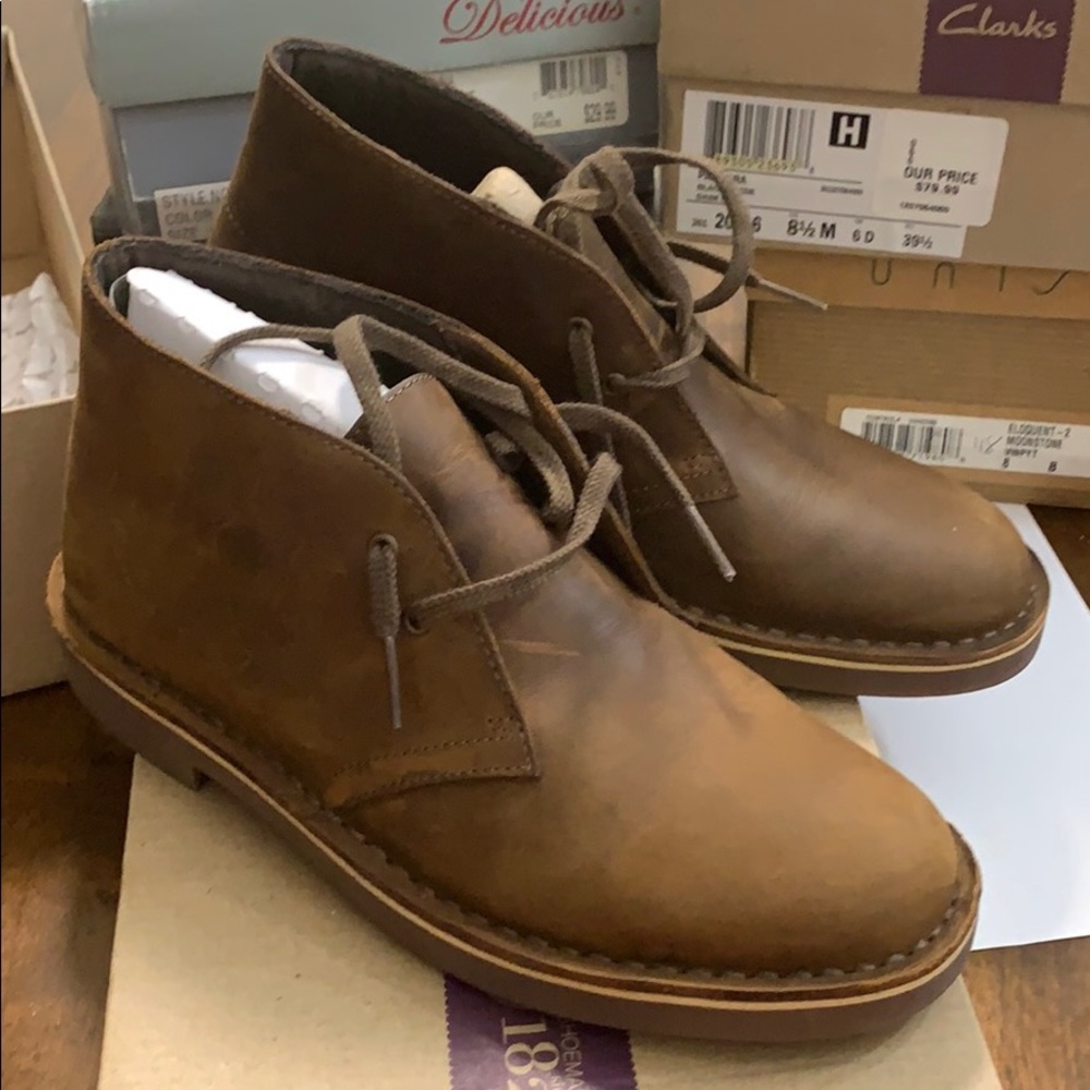 Women’s Clark’s Acre Bridge Tan Leather Boots